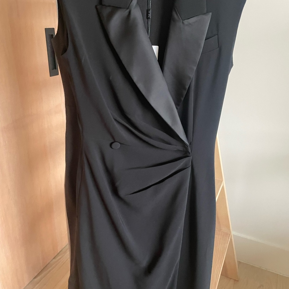 Reiss Elegant Black Asymmetrical Dress